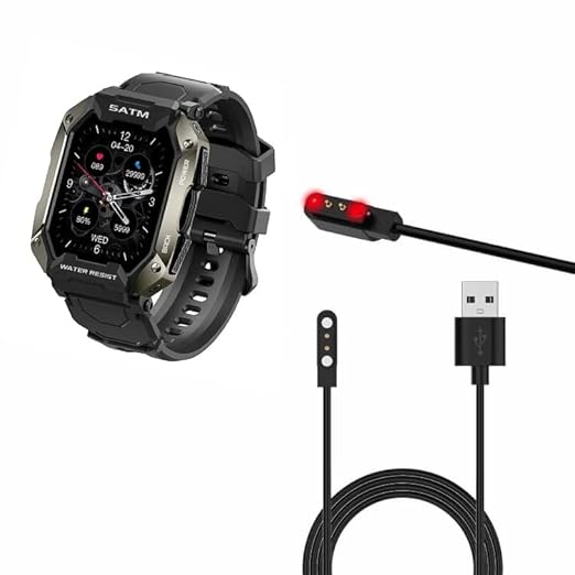 USB Cable Compatible with C20 Smartwatch, Magnetic Charger Replacement Charger Compatible for Tank M1 Pro/C20 C16 Military Watch