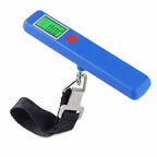 Digital Luggage Scale, Portable Handheld Travel Weight Scale with Backlit LCD Display, 110 lb Capacity, Hook and Strap, (Blue)