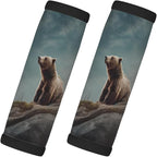 Animal Bear Tree 2 Pack Luggage Handle Wrap Set of Neoprene Luggage Tags for Suitcases Bag Strap Wrap Cover Travel Airplane Accessories Covers Markers Sleeve Grips Identifiers Cruise
