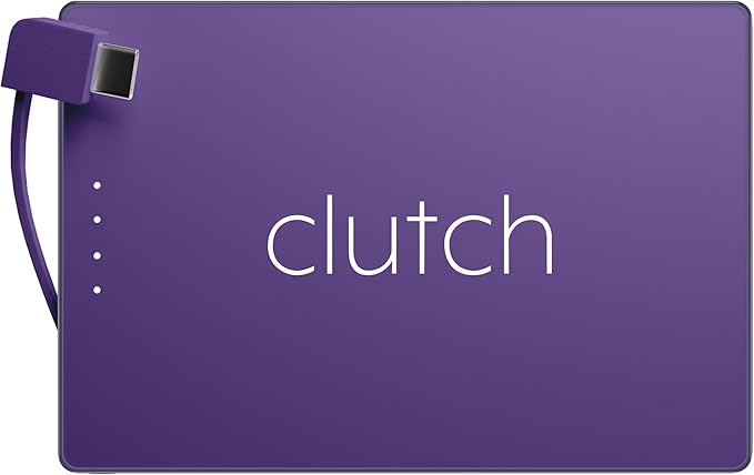 Clutch - Pro USB-C Portable Charger - Compatible with iPhone 15, 16, 17 & Android Devices - Power Bank Magnetic Battery - TSA Travel Approved - USB Rechargeable - Built-in Cable - 5000 mAh - 3.7oz