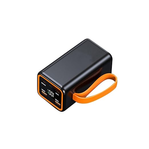 Portable Black DIY Power Bank Case with LCD Display 4 Slots 21700 Battery Charger Shell Box Fast Charging Power Bank Accessory