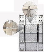 Flatbed Hand Cart Push Cart Stainless Steel Trolley Heavy Duty Load Capacity Platform Truck with Foldable Handle and Silent Swivel Wheels for Moving Heavy Duty Flatbed