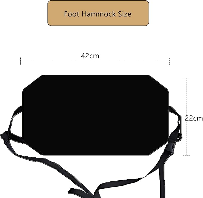 Airplane Foot Hammock for Plane Travel Ajustable Foot Rest for Plane Comfort Sling Travel Essentials for Adult Long Fling Accessories 2 Pack(2 Pack Black)