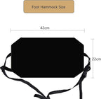 Airplane Foot Hammock for Plane Travel Ajustable Foot Rest for Plane Comfort Sling Travel Essentials for Adult Long Fling Accessories 2 Pack(2 Pack Black)
