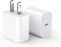 USBC Charger Block for iPhone 17 Charging Plug,MFI Certified Fast USB C Wall Cube 2Pack Power Adapter for iPhone16E/17/Air/Pro/Plus/Pro Max/15/14/13/12/11,for iPad Pro/Air/Mini USB-C Charge Brick Box