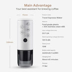 3 in 1 Portable Espresso Machine With NO Heating Function, Type-C Charging Electric Espresso Maker, 17 Bar Mini Coffee Maker For N ESPRESSO/DolceGustoPods & Ground Coffee On the Go, Black