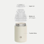 TIMEMORE Portable Coffee Maker Pour-Over Coffee Dripper, Travel Coffee Cup, Manual Brewer for Home and Outdoors - Ceramic-Coated Stainless Steel Tumbler 10.08 oz Capacity