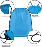 Drawstring Backpack Bulk 20 Pcs Draw String Backpack Bags DIY Gym Sports Traveling Yoga Cinch Bag Sackpack Drawstring (Sky Blue light blue)