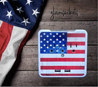 Glamsockets Decorative Wall Mount Surge Protector with 3 Outlets, Dual USB Charging Ports and Phone Holder - USB Charging Center/Multi Function Wall Tap (Vintage American Flag)