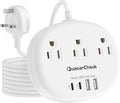 UK Ireland Travel Plug Adapter, US to UK Plug Adapter, Type G Travel Adapter with 3 Outlets 4 USB(2 USB C), 5FT Extension Cord, for US to Scotland London England British Irish Dubai Kenya Hong Kong