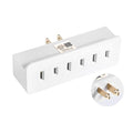 UL Listed 2 Prong 3-Outlet Wall Tap, 2 Prong Triple Outlet Converter Plug Extender, Multi-Plug Outlet Adapter, Polarized White, for living rooms, kitchens, offices and more. (1 Pack)