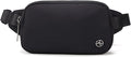 Pander Mini Belt Bag – Ultra Compact, Fits 6.7” Phone, Lipstick, Earbuds, Essentials, Small Crossbody Waist Purse, Black Onyx