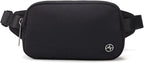 Pander Mini Belt Bag – Ultra Compact, Fits 6.7” Phone, Lipstick, Earbuds, Essentials, Small Crossbody Waist Purse, Black Onyx