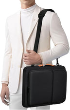 zhongningyifeng Business Laptop Sleeve Briefcase 14/15.6 Inch, Polyester Messenger Bag for Work, Travel, Commute