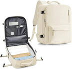 WONHOX Large Travel Backpack Women,Carry On Backpack Flight Approved 18x14x8 inches Bag Spirit Airlines Personal ltem,College Sports Hiking Rucksack Laptop Blackpack mochila de viaje,Beige