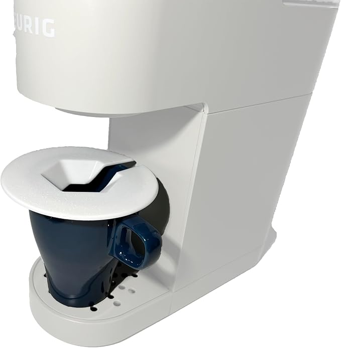 Coffee Mug Cup Splash Splatter Guard Screen compatible with Keurig and other single serve brewing machines (White)