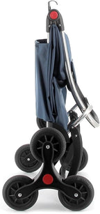 Rolser I-Max MF 6 Wheel Stair Climber Foldable Shopping Trolley - Denim