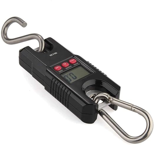 Portable Luggage Scale, 300kg /0.1kg High-Precision Mini Electronic Scale Portable Hanging Weighing Pig Sheep Livestock Hook Stainless Steel Hook Scale Called Heavy-Duty Hook Scale