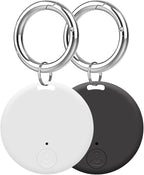 Aircawin Mini GPS Tracker, Key Item Finder Locator,No Monthly Fee App for iOS/Android 2023 Latest,Portable Anti-Lost Bluetooth Tag Item Tracker for Luggages/Kids/Pets/Phone/Wallet/Bag-2Pcs-Black+White