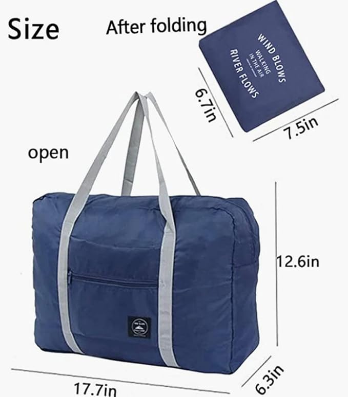 2 Pack Foldable Travel Duffel [[Bag]] for Airlines [Carry] on Weekender [Overnight] Hospital Tote Gym Duffel [[Bag]] with Toiletry [[Bag [Overnight] [[Bag For Women