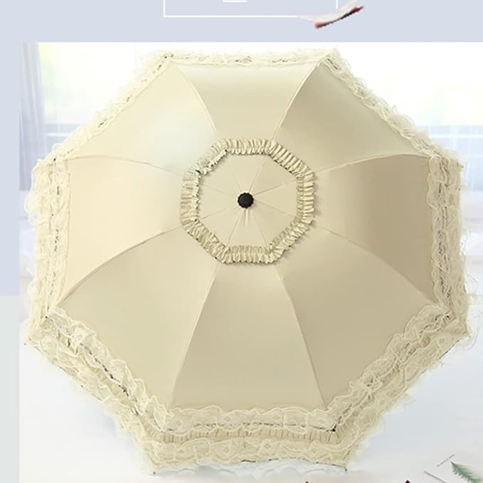 WANLIAN Folding umbrella Travel Umbrella Folding UV Resistance Lace Parasol Umbrella Sun Umbrella For Women Girls sunshades with lace decoration