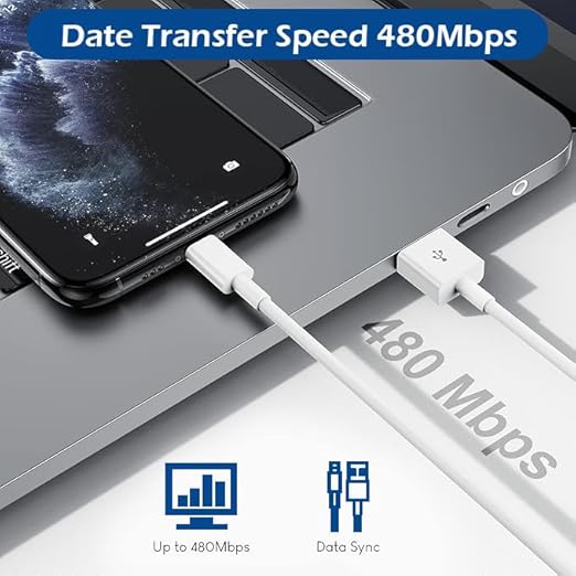 2Pack[Apple MFi Certified] iPhone Charger,10Feet Extra Long Lightning Cable Data Sync Transfer Cord with Portable Travel Charging Block Compatible with iPhone 14/13/12/11/10/X/8 Plus/XR/XS Max/7/SE