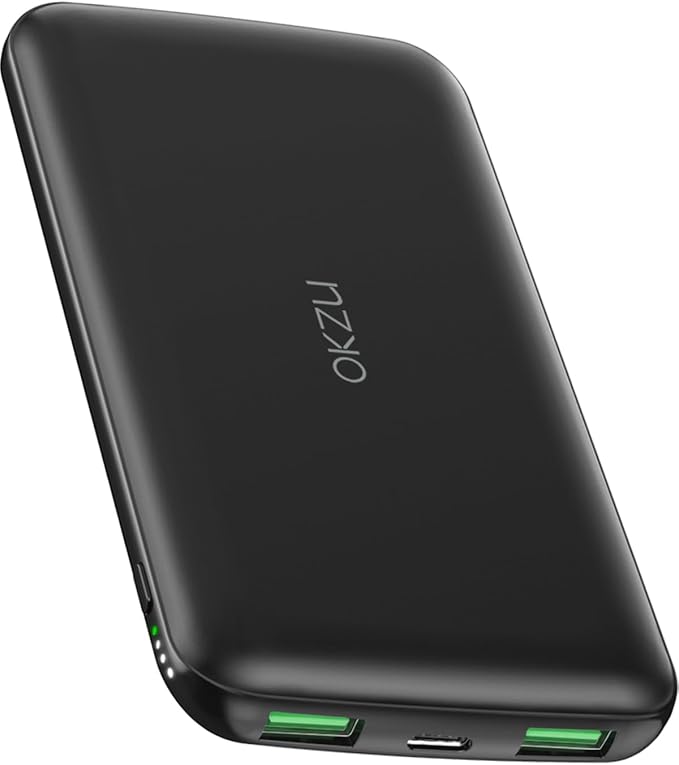 OKZU 5V 2A Power Bank for Heated Vest, Jacket, Stadium Seats, Chair, 10000mAh Fast Charging Battery Pack for USB Heated Clothing, Heated Blanket, Coat, Sleeping Bag