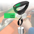 110lb 50kg Portable Digital Hanging Luggage Weight Scale Postal Scales, 2 AAA Batteries (Not Included) (Black)