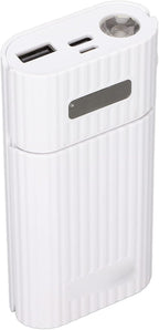 SUNGOOYUE DIY Power Bank Case H02B, Portable Battery Charger with Micro Type C Input for Mobile Phone MP3 MP4 Digital Camera, ABS Material (White)
