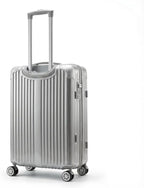 Gabbiano 9060 3 Piece ABS Luggage Set – Expandable Hardshell Suitcase with Add-A-Bag Strap, TSA Lock & 8-Wheel Spinners – Lightweight (20" Carry On, 26" Medium, 30" Large) (Silver, Medium 26)
