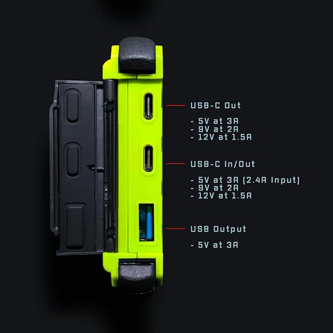 Dark Energy Poseidon Pro Indestructible Portable Charger | Fast Charging USB-C Ports, Ultra-Durable Armor Flex, 10,000 mAh, Waterproof, for Outdoor Survival & Emergency Supplies