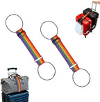 Luggage Straps for Suitcases，Multi-Use Strong Adjustable Luggage Connector Straps, Durable, Waterproof, Bungee Straps，Travel Suitcase Essential Travel Essentials (Colored Straps 2PCS)