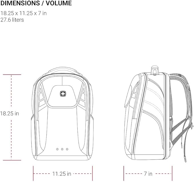 SwissGear 2762 ScanSmart Laptop Backpack, Fits Most 16 Inch Laptops, TSA Friendly, Work, School, Men's and Women's, Black