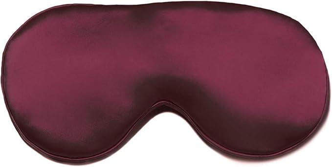 Fishers Finery 25 Momme Mulberry Silk Sleep Mask | Blindfold | Anti-Wrinkles (Wine)