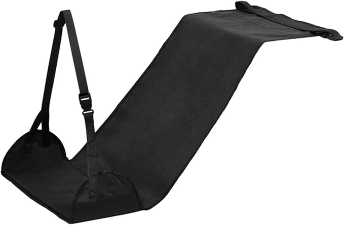 Airplane Foot Hammock Plane Footrest Support Travel Essentials for Car Office Home, Black