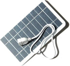 5V High Power USB Solar Panel Outdoor Waterproof Hike Camping Portable Cells Battery Solar Charger for Mobile Phone, White & Black