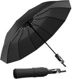 YINBAOGE Compact Travel Umbrella, Automatic Folding Windproof 12 Ribs, 42 Inch Canopy with UV Protection, Durable Lightweight Portable Parasol for Rain & Sun, Fits Car, Backpack, Men & Women