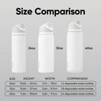 Owala FreeSip Insulated Stainless Steel Water Bottle with Straw, BPA-Free Sports Water Bottle, Great for Travel, 24 Oz, Shy Marshmallow