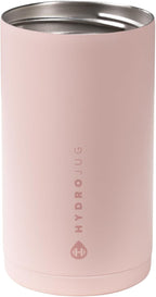 HydroJug Standard Can Cooler - 2-in-1 Insulated Can Cooler Cup - Stainless Steel Can Holder with Non-Slip Rubber Base - Screw-Top Lid - Dishwasher Safe - 16oz, Dusty Rose