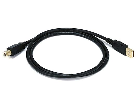 Monoprice 15-Feet USB 2.0 A Male to Micro 5-Pin Male 28/24AWG Cable with Ferrite Core, Gold Plated (105460), Black