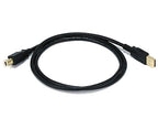 Monoprice 15-Feet USB 2.0 A Male to Micro 5-Pin Male 28/24AWG Cable with Ferrite Core, Gold Plated (105460), Black