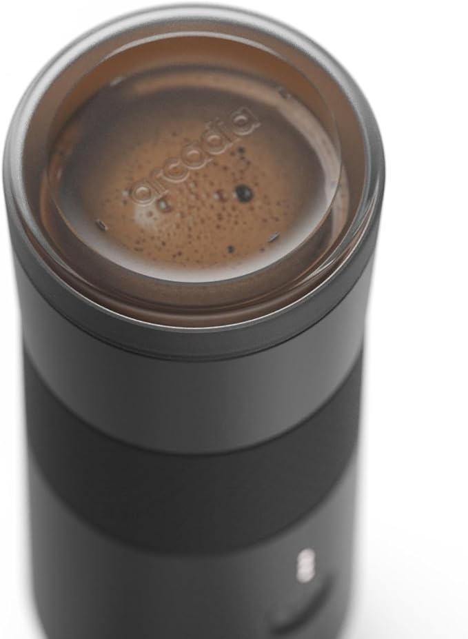 Arcadia Go Rechargeable Portable Turkish Coffee Maker – USB-C Powered, Compact & Cordless, Ideal for Outdoors, Travel, Camping, Office & Home Brewing (Night Black)