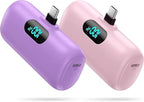 [2 Pack]Small Portable Charger for iPhone 17/16/15 Series,5000mAh 3A PD USB C Power Bank, Mini Travel Essentials Battery Pack for iPhone 17/17 Pro/16/16 Plus/16 Pro/15 Pro Max,Samsung,Android/LG etc