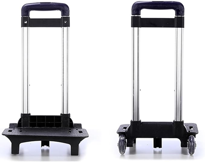 Student's Luggage Travel Hand Cart Aluminium Alloy Backpack Trolley 2 Foldable for School Bags Foldable Backpa