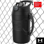 Under Armour Insulated Water Bottle with Handle & Fence Hook, Half Gallon Sports Water Jug, Leak-Resistant & BPA-Free for Baseball, Football & Gym - Vapor Green/Black, 64oz