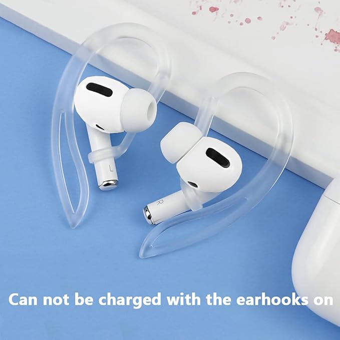 2 Pairs Ear Hooks Compatible with AirPods 3rd Generation [Multi-Dimensional Adjustable] Accessories Compatible with AirPods Pro AirPods 3 2 1 Gen(Transparent+Black)