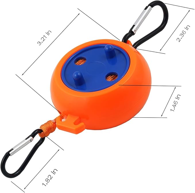 Portable Travel Clothesline is 32Ft Retractable Camping Clothesline for Outdoor Camping Laundry line with 10 Windproof Buckles, 10 Clothespins，1 Organizer Bag