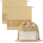 Clear Dust Bags for Handbags, Dustproof Storage Bags with Drawstring Closure, 2-Piece Set – Multi-Purpose Protective Pouches for Handbags, Purses, Shoes, and Boots XL