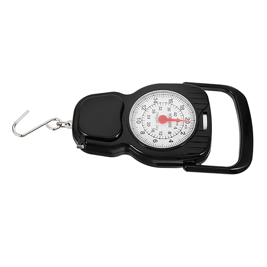 Artibetter Mechanical Hanging Luggage Scale 20kg with Measuring Tape Portable Travel Weight Scale Handheld Spring Balance for Luggage and Shipping Weighing