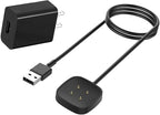 for Versa 4 Charger Versa 3 Charging Cable Wall Plug Charger Compatible with Fitbit Versa 4 /Versa 3 / Sense 2/ Sense Smart Watch Charging Cord